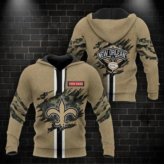 NFL New Orleans Saints Personalized 3D Hoodie 6, NFL Hoodie Moonbestprint