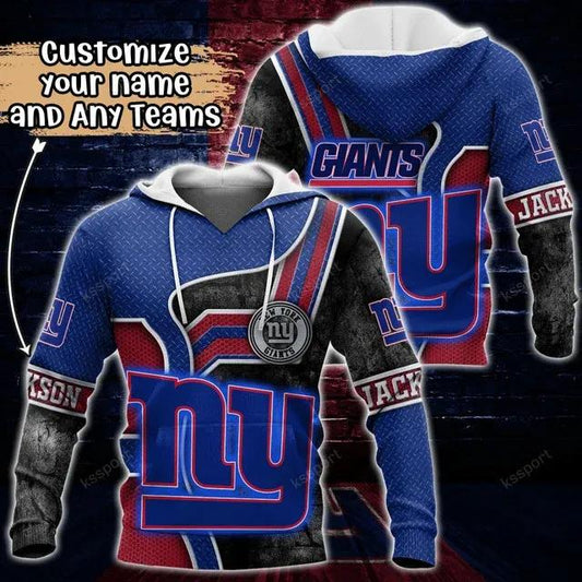 NFL New York Giants Personalized 3D Hoodie, NFL Hoodie Moonbestprint