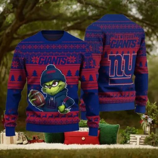 NFL New York Giants The Grinch Ugly Christmas Sweater, NFL Chritsmas Sweater Moonbestprint