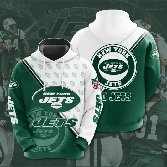 NFL New York Jets Logo 3D Hoodie 2, NFL Hoodie Moonbestprint