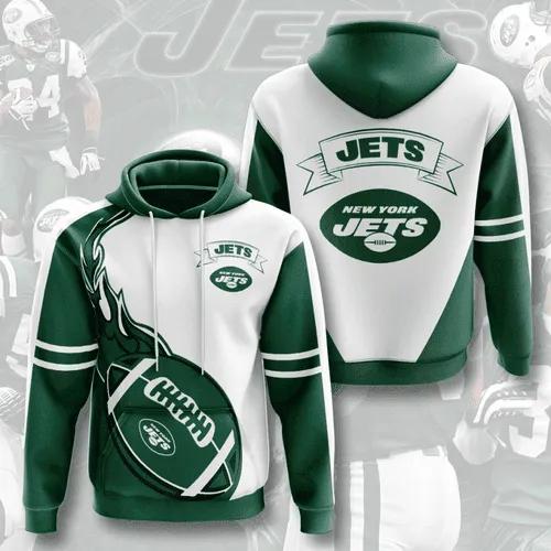 NFL New York Jets Logo 3D Hoodie 3, NFL Hoodie Moonbestprint