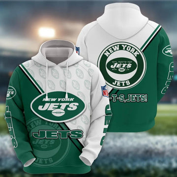 NFL New York Jets Logo 3D Hoodie, NFL Hoodie Moonbestprint