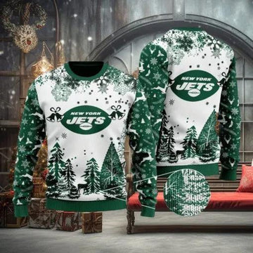 NFL New York Jets Special Ugly Christmas Sweater, NFL Chritsmas Sweater Moonbestprint