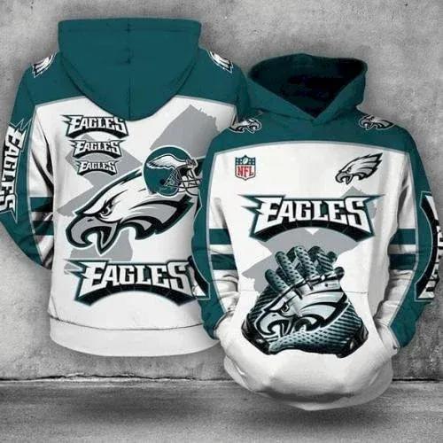 NFL Philadelphia Eagles Logo 3D Hoodie, NFL Hoodie Moonbestprint