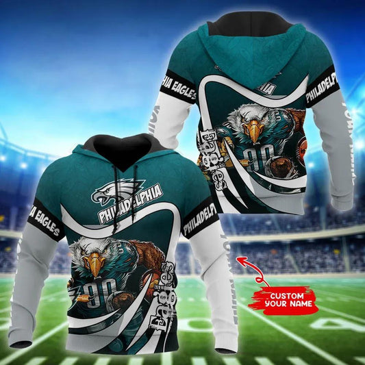 NFL Philadelphia Eagles Personalized 3D Hoodie 2, NFL Hoodie Moonbestprint