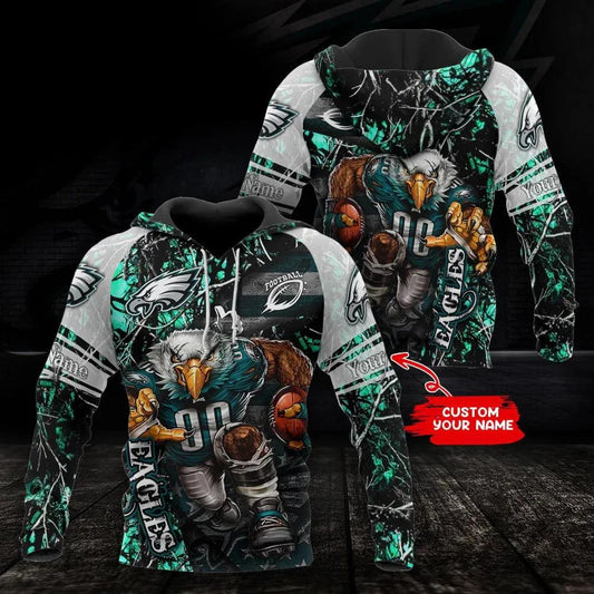 NFL Philadelphia Eagles Personalized 3D Hoodie 3, NFL Hoodie Moonbestprint