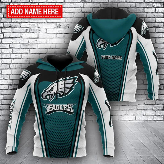 NFL Philadelphia Eagles Personalized 3D Hoodie, NFL Hoodie Moonbestprint
