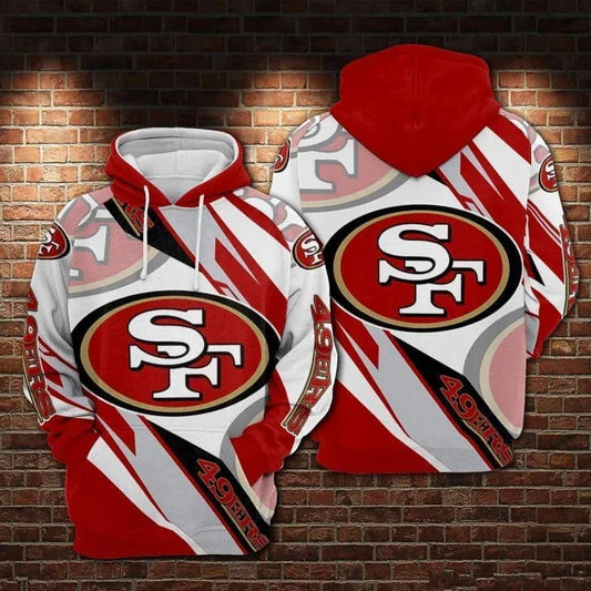 NFL San Francisco 49ers Logo 3D Hoodie 3, NFL Hoodie Moonbestprint