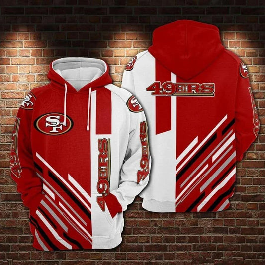 NFL San Francisco 49ers Logo 3D Hoodie 4, NFL Hoodie Moonbestprint