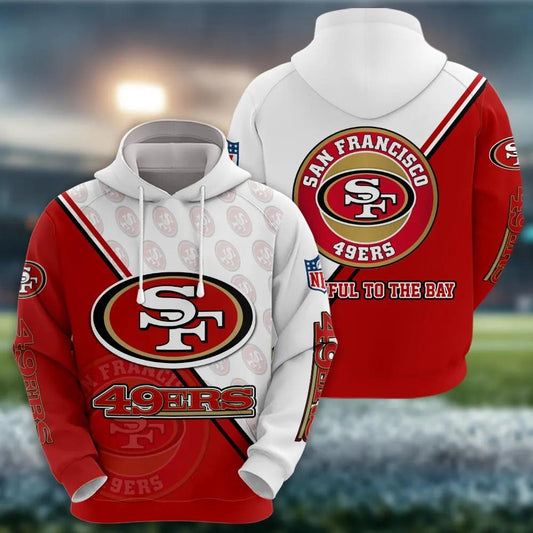 NFL San Francisco 49ers Logo 3D Hoodie 6, NFL Hoodie Moonbestprint