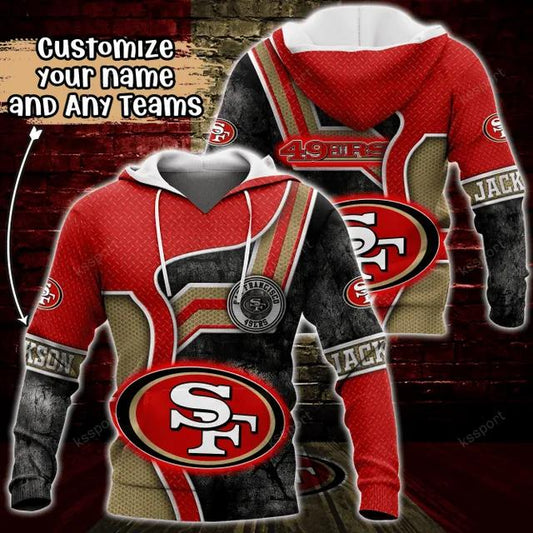 NFL San Francisco 49ers Personalized 3D Hoodie 3, NFL Hoodie Moonbestprint