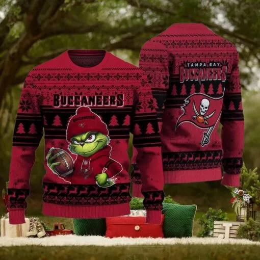 NFL Tampa Bay Buccaneers The Grinch Ugly Christmas Sweater, NFL Chritsmas Sweater Moonbestprint
