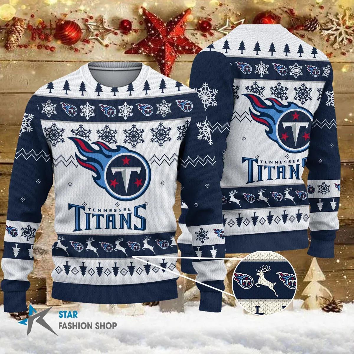 NFL Tennessee Titans Ugly Christmas Sweater, NFL Christmas Sweater Moonbestprint