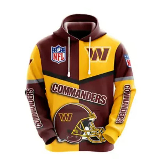 NFL Washington Commanders 3D Hoodie 15, NFL Hoodie Moonbestprint