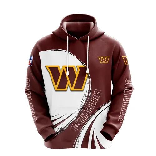 NFL Washington Commanders 3D Hoodie 17, NFL Hoodie Moonbestprint