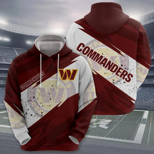 NFL Washington Commanders 3D Hoodie 2, NFL Hoodie Moonbestprint