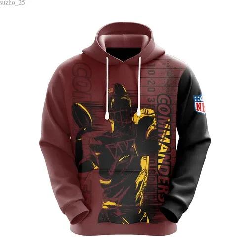 NFL Washington Commanders 3D Hoodie 9, NFL Hoodie Moonbestprint