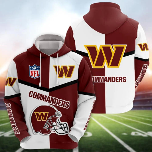 NFL Washington Commanders 3D Hoodie, NFL Hoodie Moonbestprint