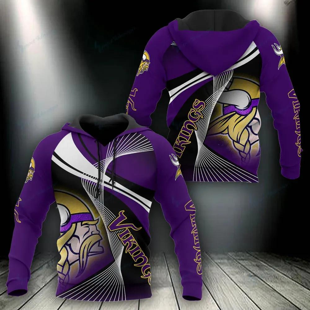 NFl Minnesota Vikings 3D Hoodie 16, NFL Hoodie Moonbestprint
