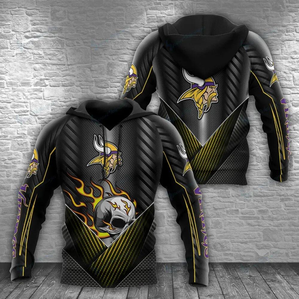 NFl Minnesota Vikings 3D Hoodie 18, NFL Hoodie Moonbestprint
