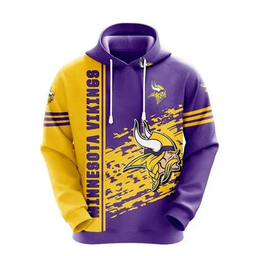 NFl Minnesota Vikings Logo 3D Hoodie 3, NFL Hoodie Moonbestprint