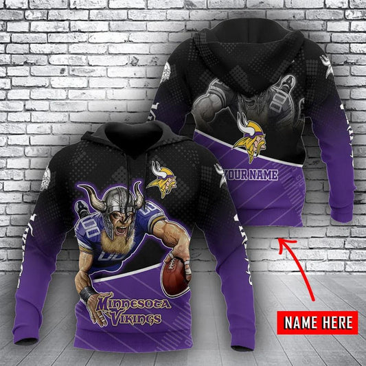 NFl Minnesota Vikings Personalized 3D Hoodie 2, NFL Hoodie Moonbestprint