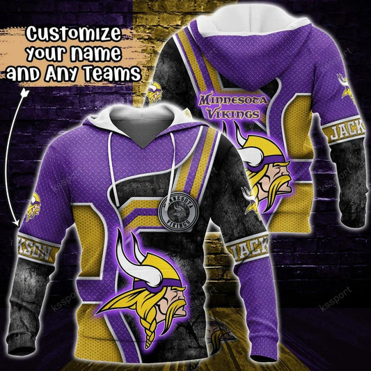NFl Minnesota Vikings Personalized 3D Hoodie 3, NFL Hoodie Moonbestprint