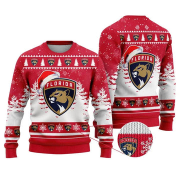 NHL Florida Panthers Ugly Christmas Sweater, NHL Christmas Sweater Moonbestprint