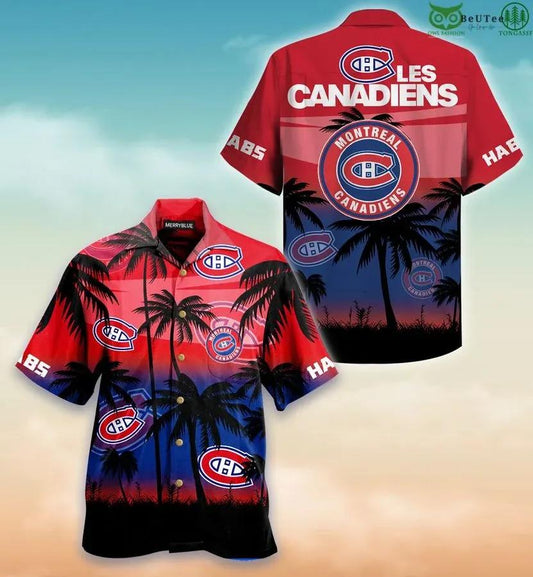 NHL Montreal Canadiens Canadian Hockey Teams Hawaiian Shirt 1, NHL Hawaiian Shirt Moonbestprint