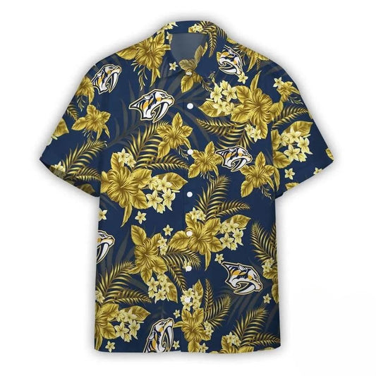 NHL Nashville Predators Personalized Hawaiian Shirt, NHL Hawaiian Shirt Moonbestprint