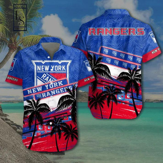 NHL New York Rangers Hawaiian Shirt 1, NHL Hawaiian Shirt Moonbestprint