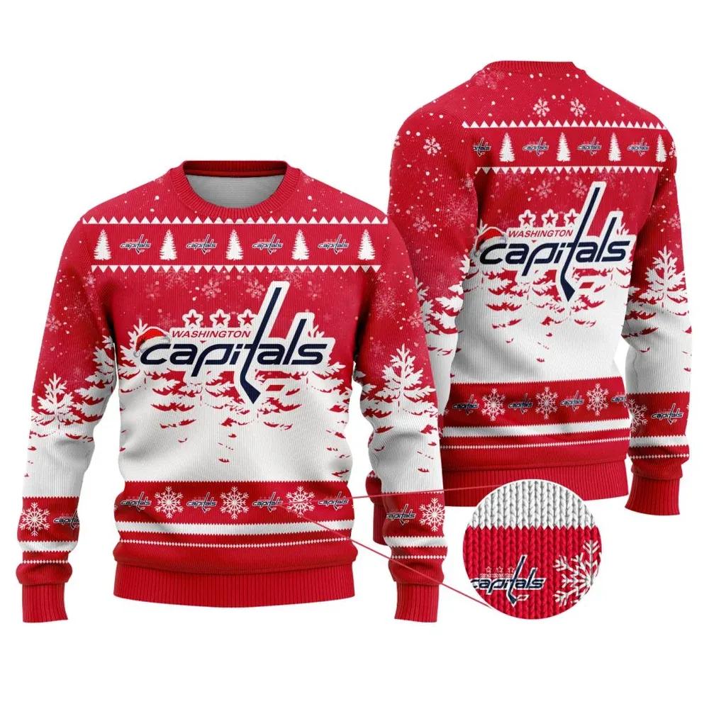 NHL Washington Capitals Ugly Christmas Sweater, NHL Christmas Sweater Moonbestprint