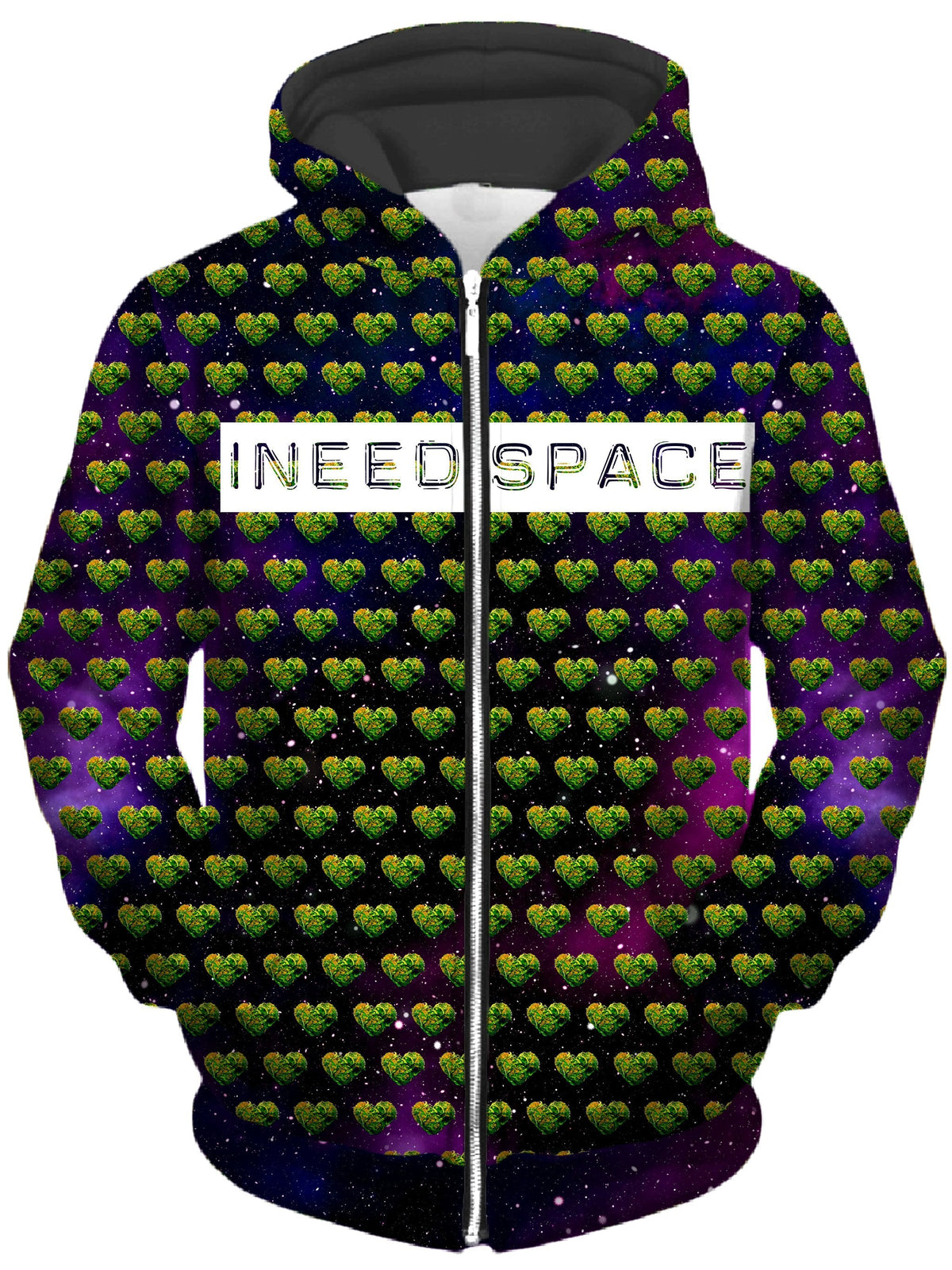 I Need Space Unisex Zip-Up Hoodie -Moonbestprint