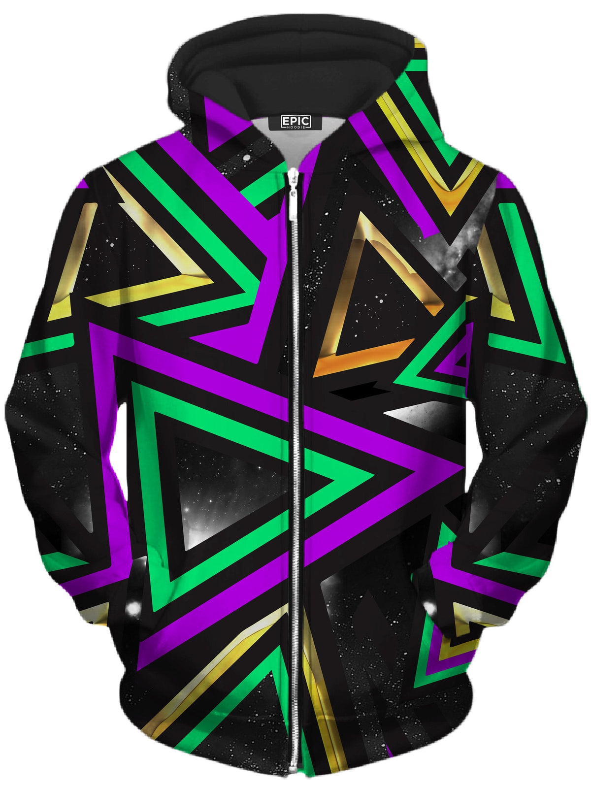 Pandoras Triangle Unisex Zip-Up Hoodie -Moonbestprint