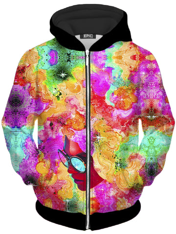 Pure Bliss Unisex Zip-Up Hoodie -Moonbestprint
