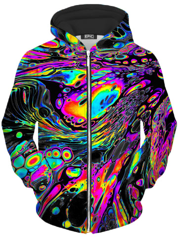 Rainbow Magma Unisex Zip-Up Hoodie -Moonbestprint