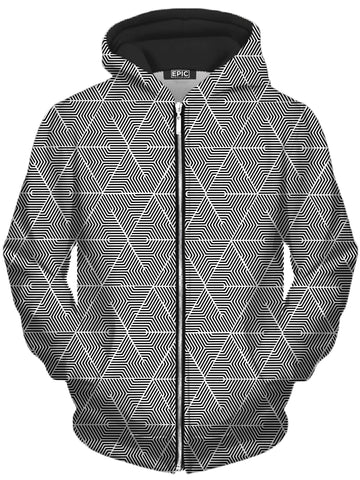 Alignment Unisex Zip-Up Hoodie -Moonbestprint
