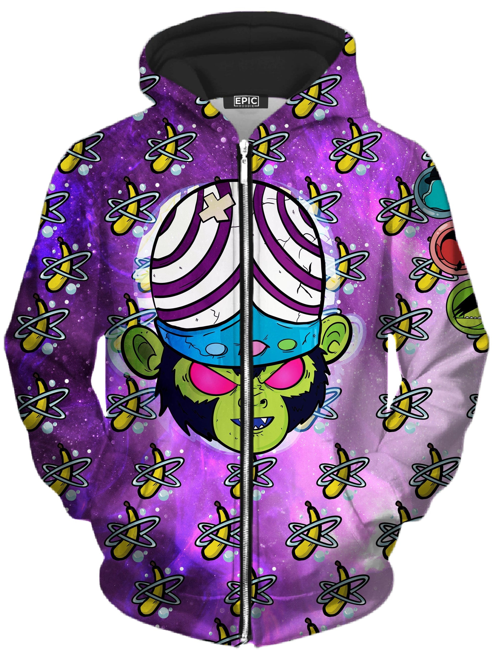 Banana Vision Unisex Zip-Up Hoodie -Moonbestprint