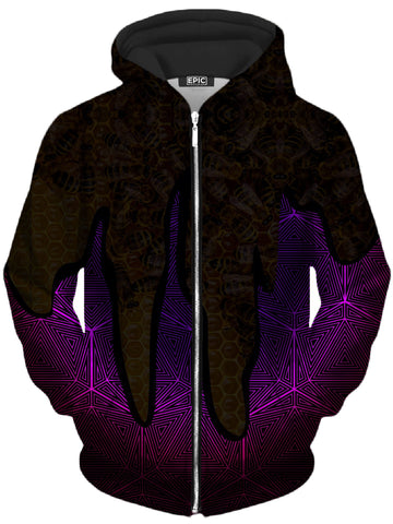 Hallucinations Wild Honey Unisex Zip-Up Hoodie -Moonbestprint