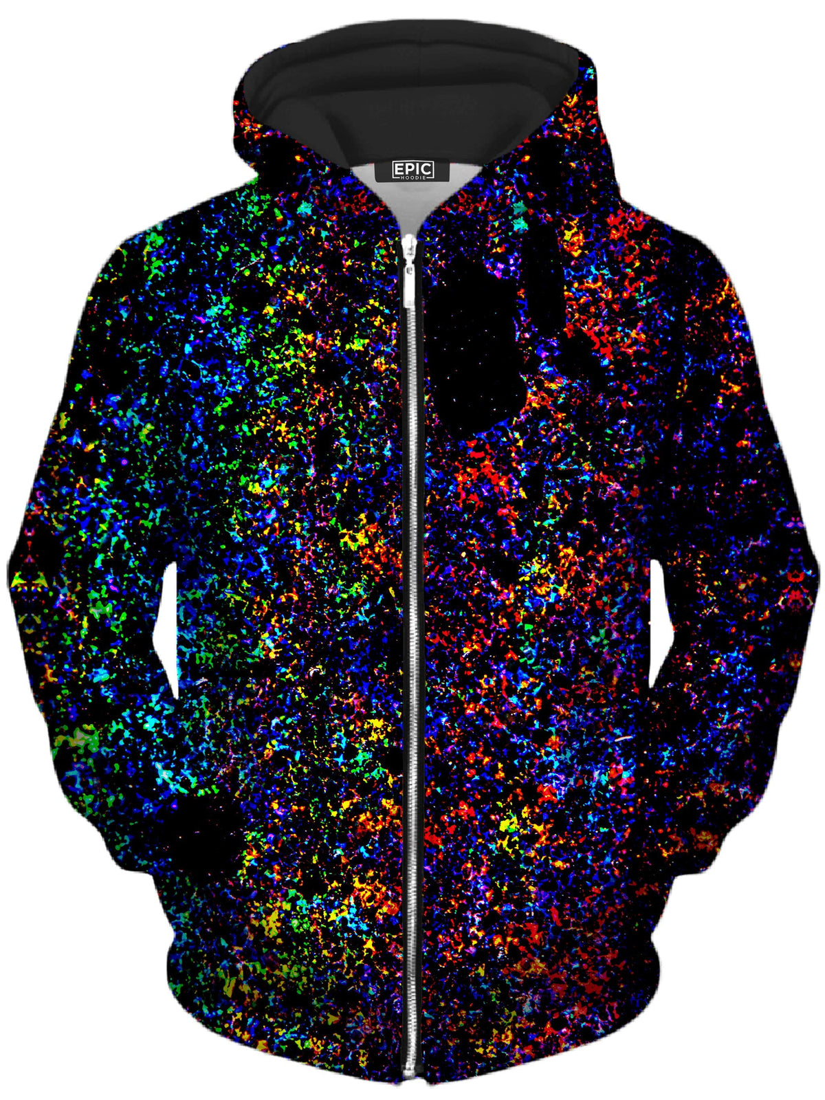 Lightning Rainbow Unisex Zip-Up Hoodie -Moonbestprint