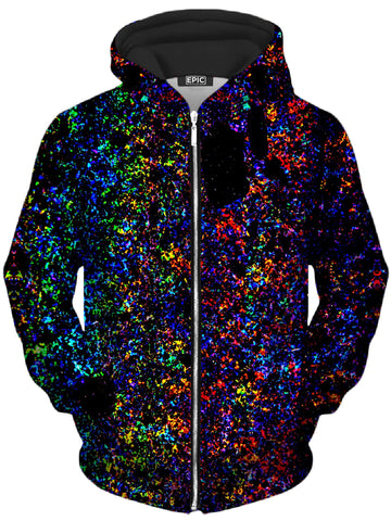 Lightning Rainbow Unisex Zip-Up Hoodie -Moonbestprint