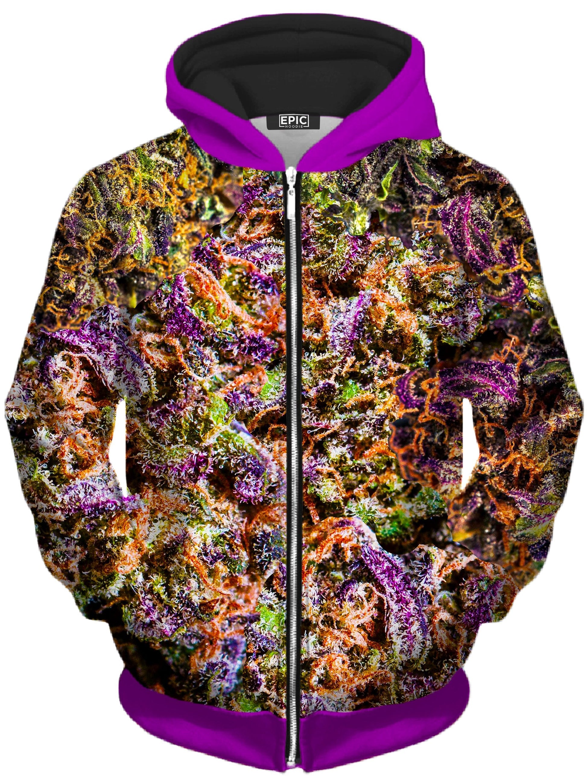 Purple Stuff Unisex Zip-Up Hoodie -Moonbestprint