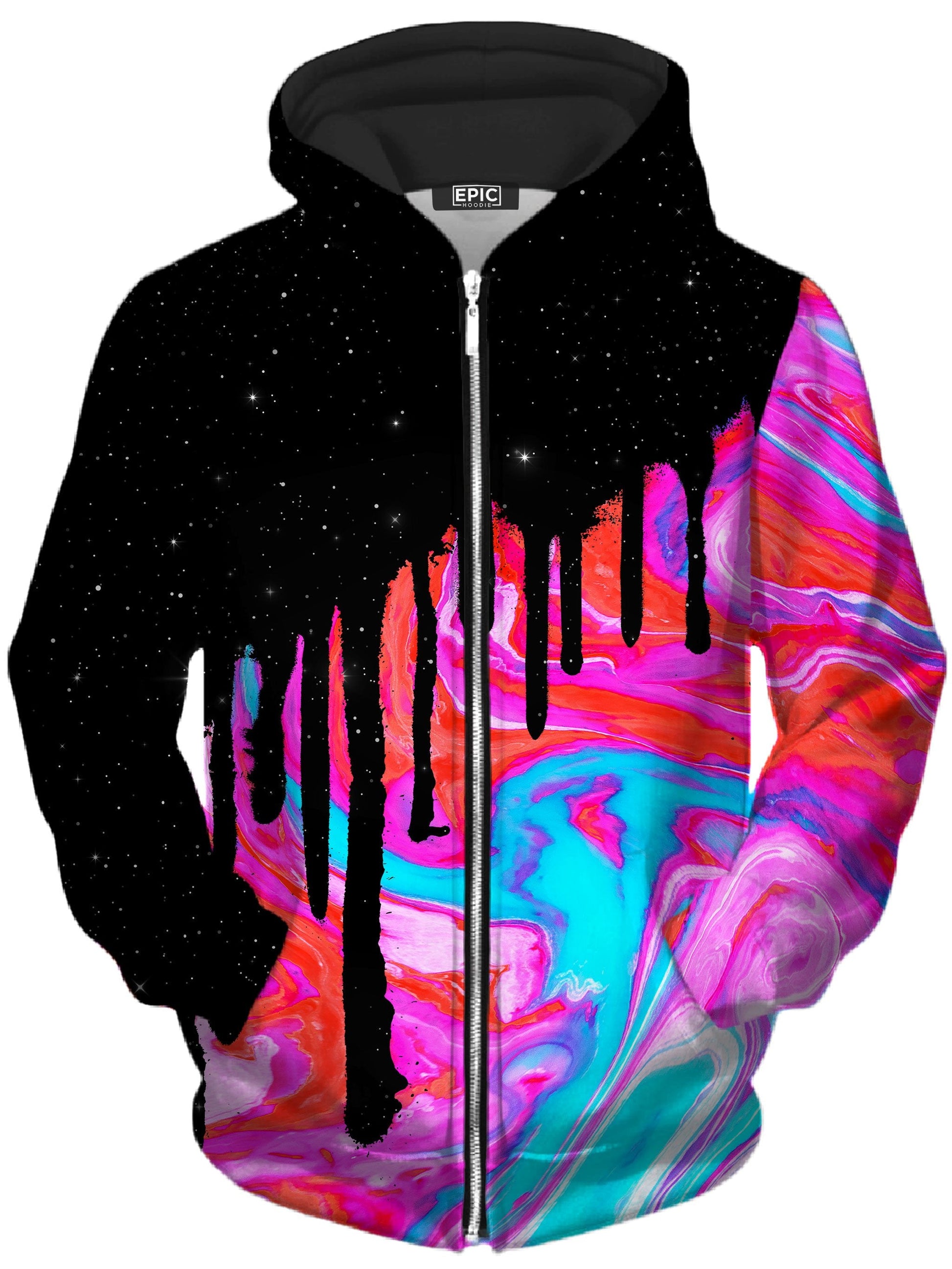 Star Drip Unisex Zip-Up Hoodie -Moonbestprint
