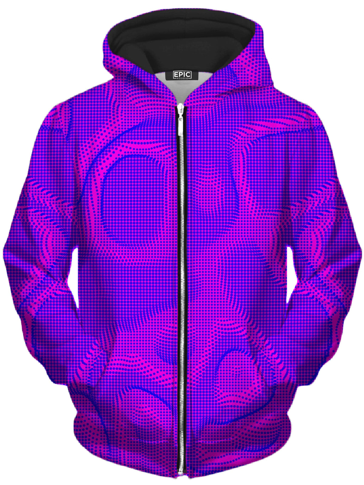Wild Berry Halftone Unisex Zip-Up Hoodie -Moonbestprint