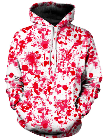 White Blood Print Unisex Hoodie - Moonbestprint