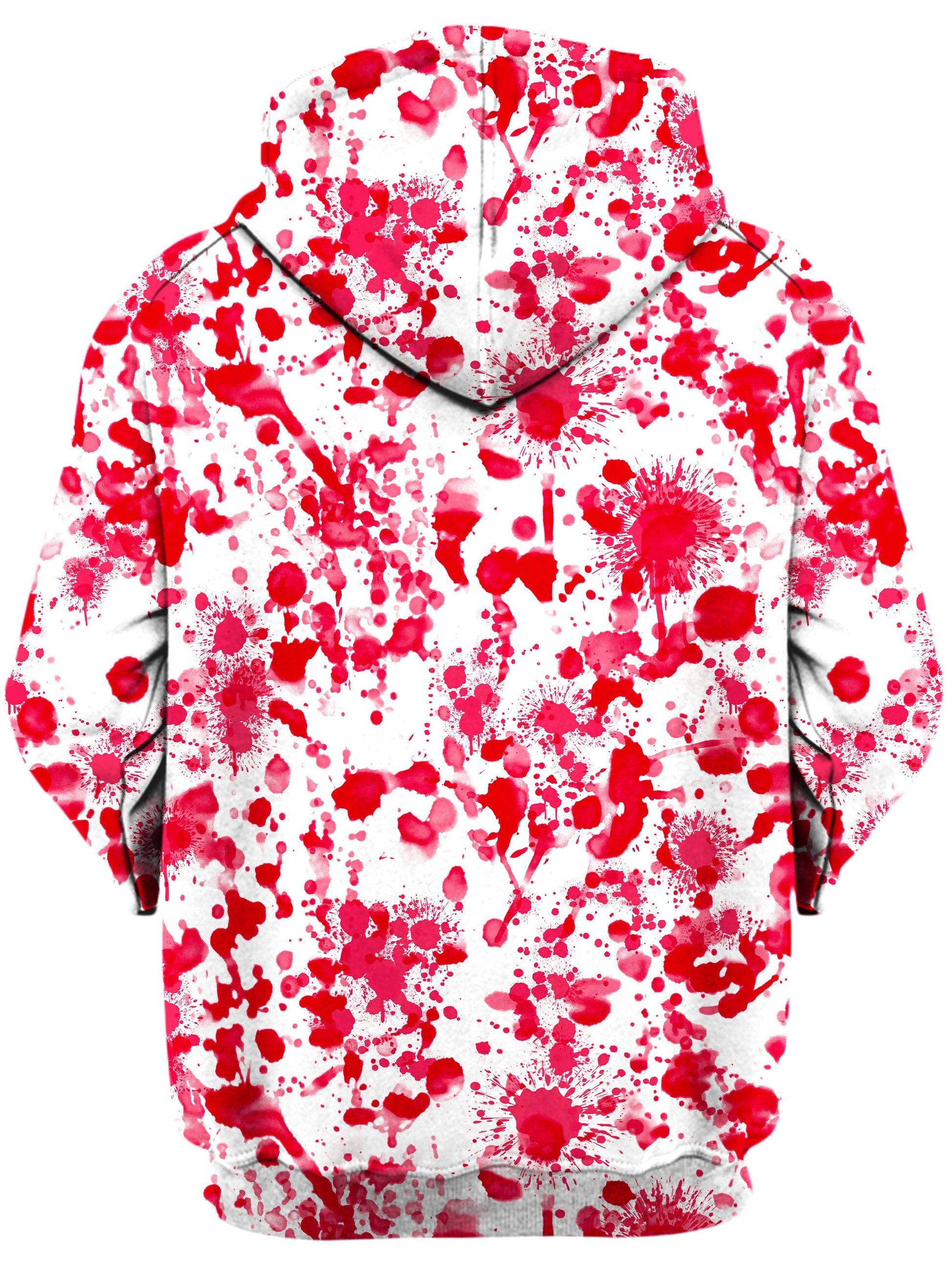 White Blood Print Unisex Zip-Up Hoodie - Moonbestprint
