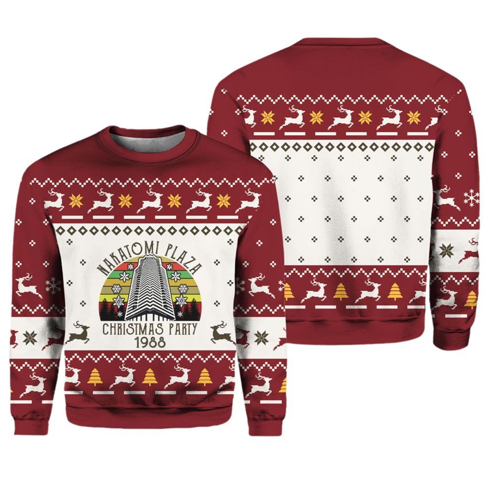 Nakatomi Plaza Christmas Party 1988 Ugly Christmas Sweater - Moonbestprint