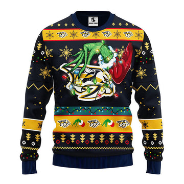 Nashville Predators Grinch Ugly Christmas Sweater Moonbestprint