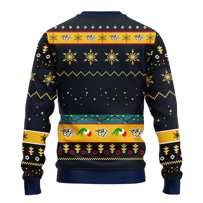 Nashville Predators Grinch Ugly Christmas Sweater Moonbestprint