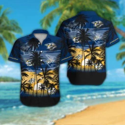 Nashville Predators Hawaiian Shirt 1, NHL Hawaiian Shirt Moonbestprint